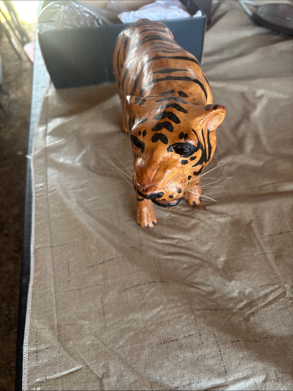 Vintage leather wrapped tiger